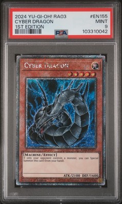 2024 YU-GI-OH! RA03-QUARTER CENTURY BONANZA 1ST ED #EN155 CYBER DRAGON PSA 9-image