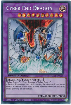 Yugioh Cyber End Dragon SGX1-ENG21 Secret Rare 1st Edition Near Mint-image