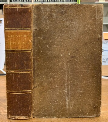1839 American Dictionary English Language Noah Webster Early Abridged Octavo-image