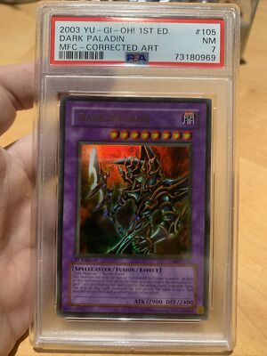 Yugioh Dark Paladin Mfc-105 1st Corrected Art Psa 7-image