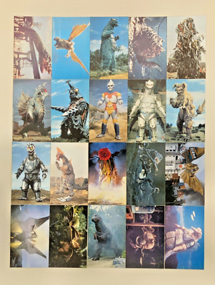 Godzilla Set of 20 C 1990s Vintage TCG TOHO Movie Card EIGA Kaijyu Japanese-image