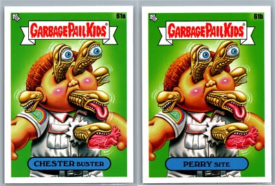 Aliens Xenomorph Ridley Scott Weaver Garbage Pail Kids Horror Spoof 2 Card Set-image