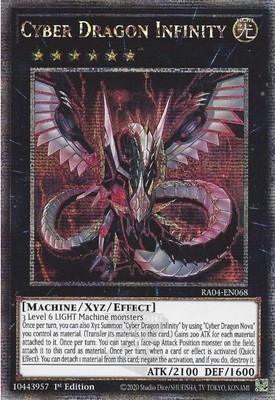 RA04-EN068 Cyber Dragon Infinity - Quarter Century Secret Rare Card 1st Edition-image