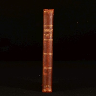 1824 AUCHINLECK Tables of Interest Bookkeeping Samuel Cunningham bookplate-image