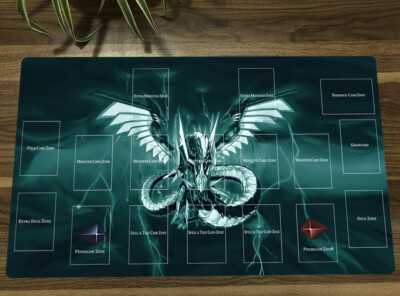 YGO Cyber Dragon Infinity Deck Playmat CCG TCG Trading Card Game Mat Pad Bag-image