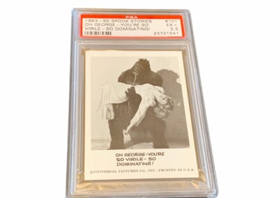 Spook Stories Leaf Card 1963 vtg PSA 5.5 Horror Monster #101 George Gorilla Ape-image