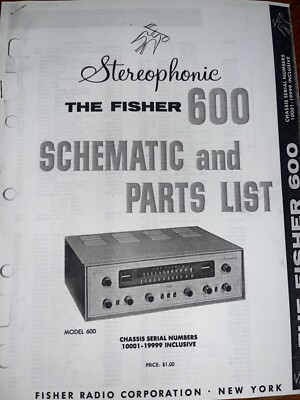 Fisher 600 10001 - 19999 Service Manual AM-FM Stereo Receiver Photocopy-image
