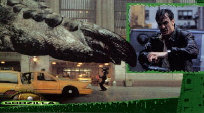 GODZILLA MOVIE WIDEVISION PROMO CARD  INKWORKS  1998  NMT-image