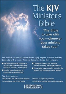 Holy Bible: King James Version Minister's, Black, Genuine Leather-image