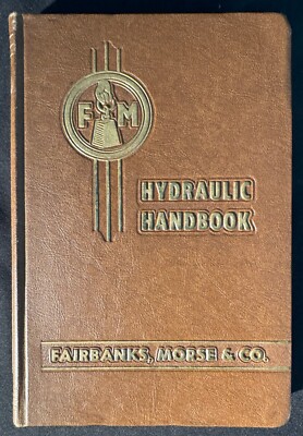 Hydraulic Handbook 3rd Edition 1959 Leather by Fairbanks, Morse & Co - RARE Vntg-image