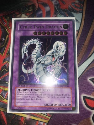 Yugioh CRV-EN035 Cyber Twin Dragon Ultimate Rare 1st Edition Near Mint/VLP-image