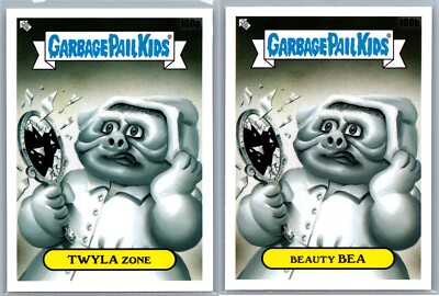 Twilight Zone Rod Serling Eye Of The Beholder Garbage Pail Kids Spoof 2 Card Set-image