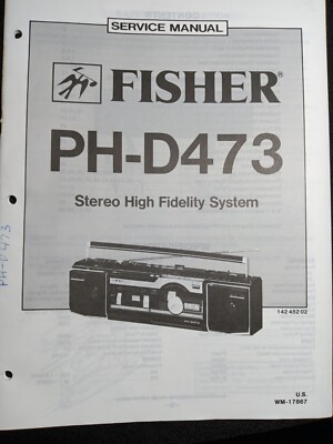 Fisher PH-D473 Service Manual Stereo High Fidelity System Original-image