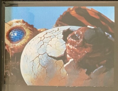 1973 vintage GODZILLA Amada Toho kaiju Card Japanese Mothra Egg Heisei Larva #5-image