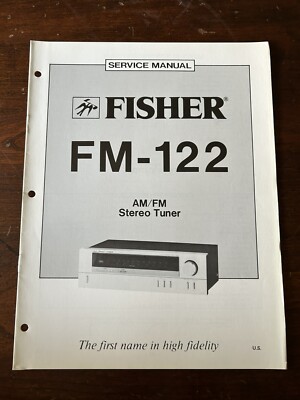Fisher FM-122 Stereo Tuner Service Manual OEM Vintage Repair Diagrams-image