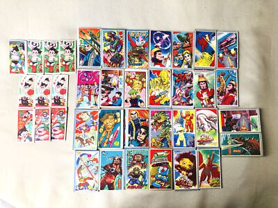 Y4284 MENKO pasteboard card game Astro Boy Godzilla set Japan antique vintage-image
