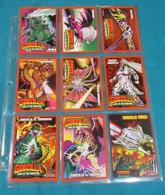 Godzilla Trendmasters trading card lot 9 Cards-image