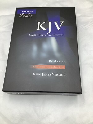 KJV Cameo Reference Edition, Green Goatskin Leather, Red-Letter Text, KJ456:XRE-image