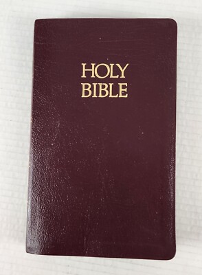 Holy Bible KJV Gift and Award Edition Burgundy Bonded Leather Soft Cover 1995 -image