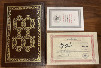 Easton Press:  A LONG WAY FROM HOME - TOM BROKAW SIGNED First Ed Leather w/ COA-image