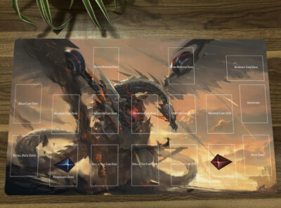 Ygomat Playmat Cyber Dragon Infinity TCG CCG Trading Card Game Mat With Zones-image