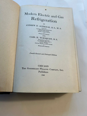 Modern Electric & Gas Refrigeration by Althouse & Turnquist Vintage 1946 Leather-image