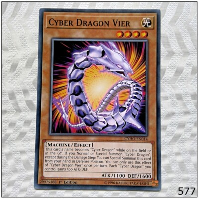 Cyber Dragon Vier - CYHO-EN014 - Common 1st Edition Yugioh-image