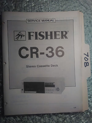 Fisher cr-36 service manual original repair book stereo tape cassette player-image