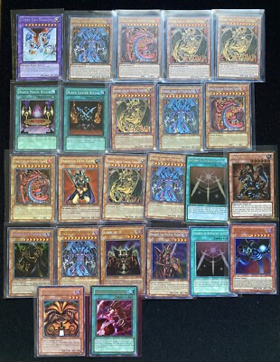 Lot of 24 Secret Rare Ultra Super Yugioh Cards Cyber End Dragon Uria Exodia More-image