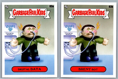 Star Trek Data Brent Spiner Garbage Pail Kids GPK 90s Sci-FI TV Spoof 2 Card Set-image