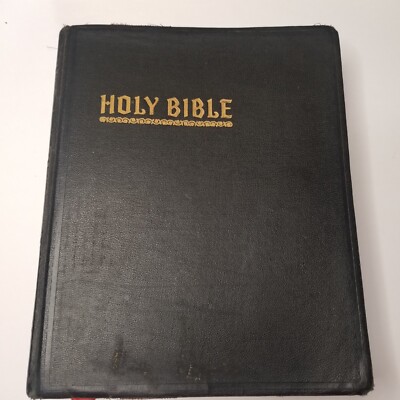 Vintage 1951 New Standard Reference Bible John A Hertel Co King James Version-image