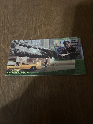 Godzilla Movie Promo Card 1998 Supervue Inkworks Bigger Better Size England Gp00-image