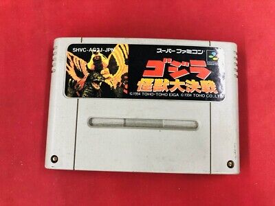 Sf812 Super Famicom official Game soft Godzilla Kaijuu Daikessen SFC Japan-image