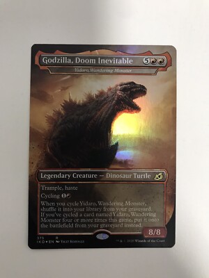 Godzilla Doom Inevitable Foil Extended Borderless MTG Magic Card NM Mint IKO-image