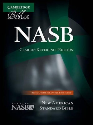 NASB Clarion Reference Bible, Black Edge-lined Goats (Leather Bound) (UK IMPORT)-image