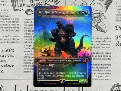 Space Godzilla Foil Crystal Monster Collectible Card Game Card Used-image