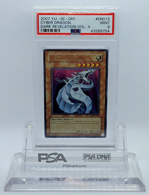 YUGIOH DR04-EN015 CYBER DRAGON ULTRA RARE PSA 9 MINT #*-image
