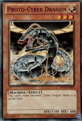 SDCR-EN005 PROTO-CYBER DRAGON COMMON MIXED ED YuGiOh CARD-image