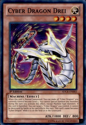 Cyber Dragon Drei Super Rare #SDCR-EN002 Yugioh Super Rare-image