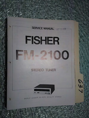 Fisher FM-2100 service manual original repair book stereo tuner receiver radio-image