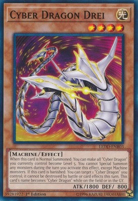 Cyber Dragon Drei - LEDD-ENB03 - Common - 1st Edition Near Mint Legendary Dragon-image