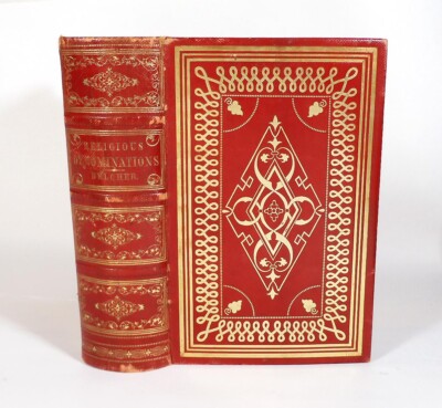 1860 Religious Denominations In The United States ~ Joseph Belcher ~ Leather-image