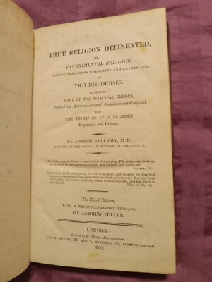 True Religion Delineated By Joseph Bellamy 1812 3rd edition -image