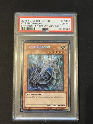 Yugioh Cyber Dragon-Secret Rare-1st Edition-LCGX EN176 - PSA 10 POP 5 Alt Art-image