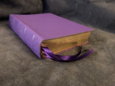 rare purple Legacy standard Bible LSB Inside column reference macarthur leather-image