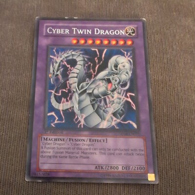 DP04-EN011 Cyber Twin Dragon Rare Unlimited Edition Yugioh Card -image