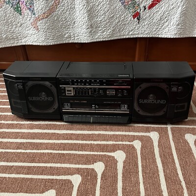 Rare Vintage Fisher PH-W803ba Double Cassette Dubbing Boombox Radio Works Tested-image