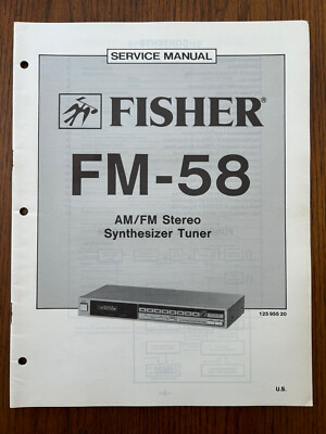 Fisher FM-58 Stereo Synthesizer Tuner Service Manual OEM Vintage-image