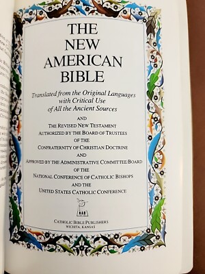 1993 Catholic Bible, Fireside Study Edition of New American Bible, John Paul II-image