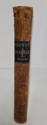 Antique The Institutes of English Grammar by Goold Brown 1870  Language Study-image